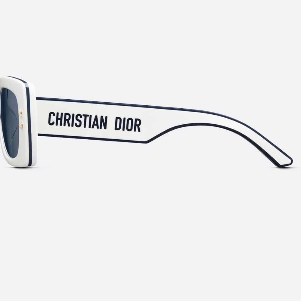 Diorpacific S1u White Rectangular Sunglasses Refe… - image 3